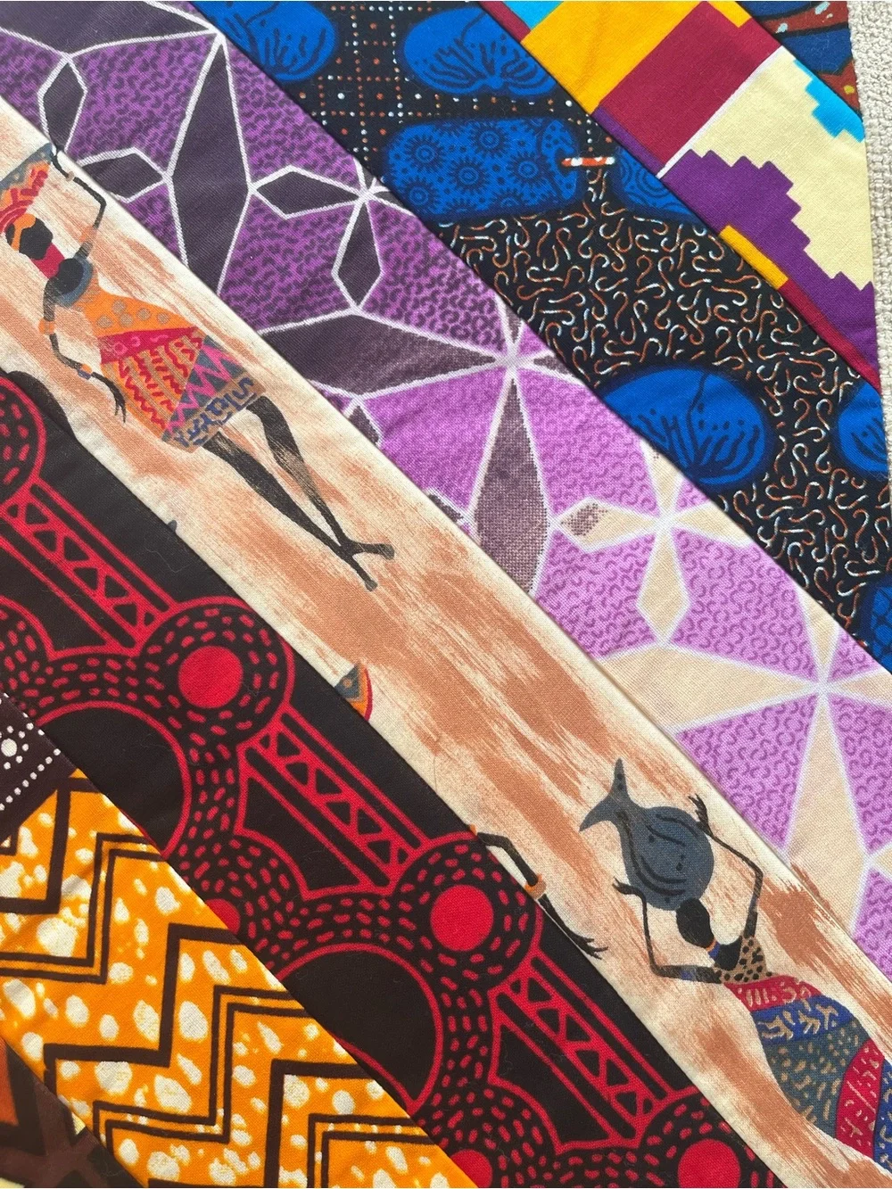 Handmade Multicolor African Print Quilt Wall Hanging - Artisan Home Decor